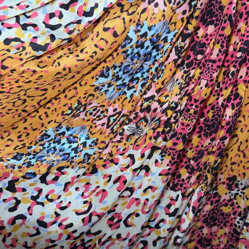Bhanuni by Jyoti Maxi Skirt Boho Patchwork Animal Print Lined Size 6 - Picture 4 of 13